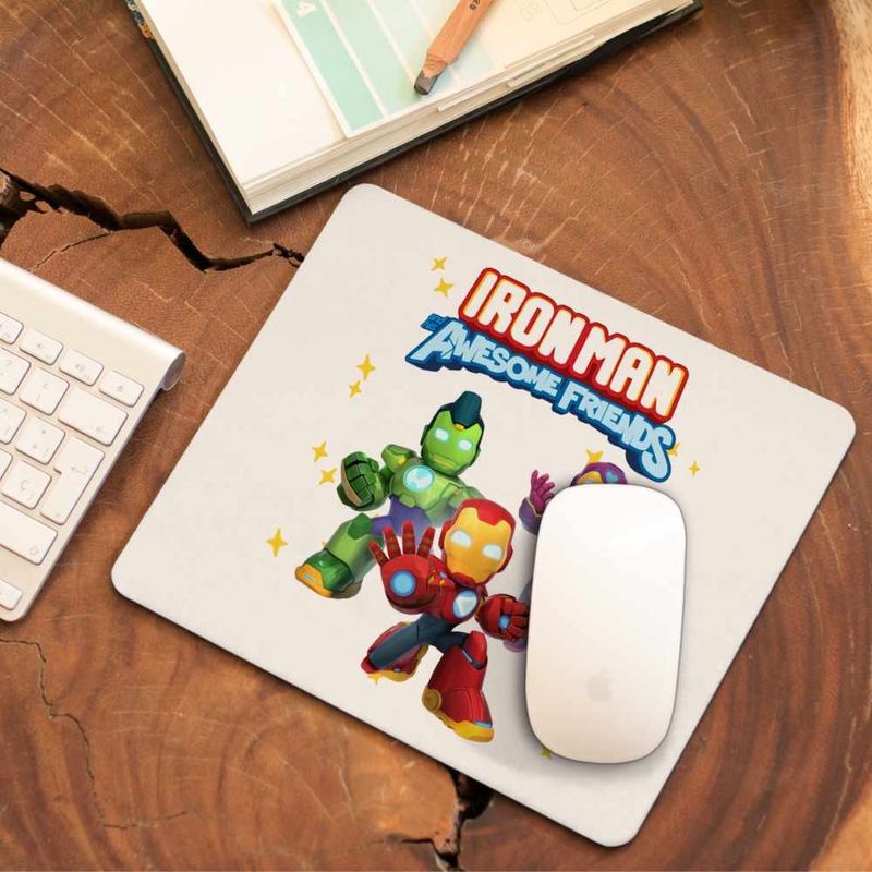 PC, gaming si accesorii - Periferice PC - Mousepad - Mousepad Iron Man Awesome Friends CoolTrend, 21x19cm - Infinity.ro