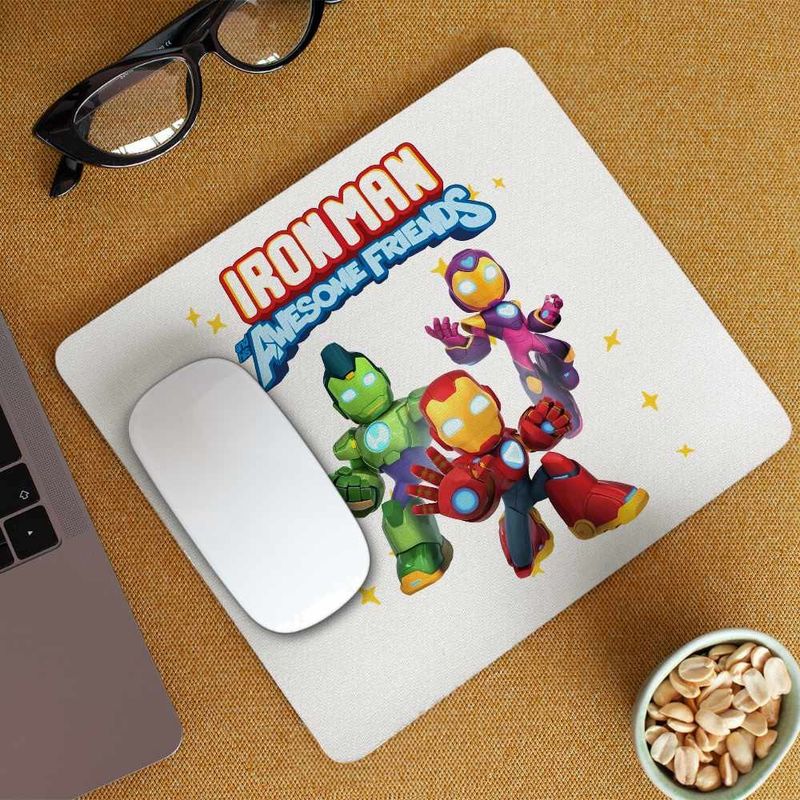 PC, gaming si accesorii - Periferice PC - Mousepad - Mousepad Iron Man Awesome Friends CoolTrend, 21x19cm - Infinity.ro