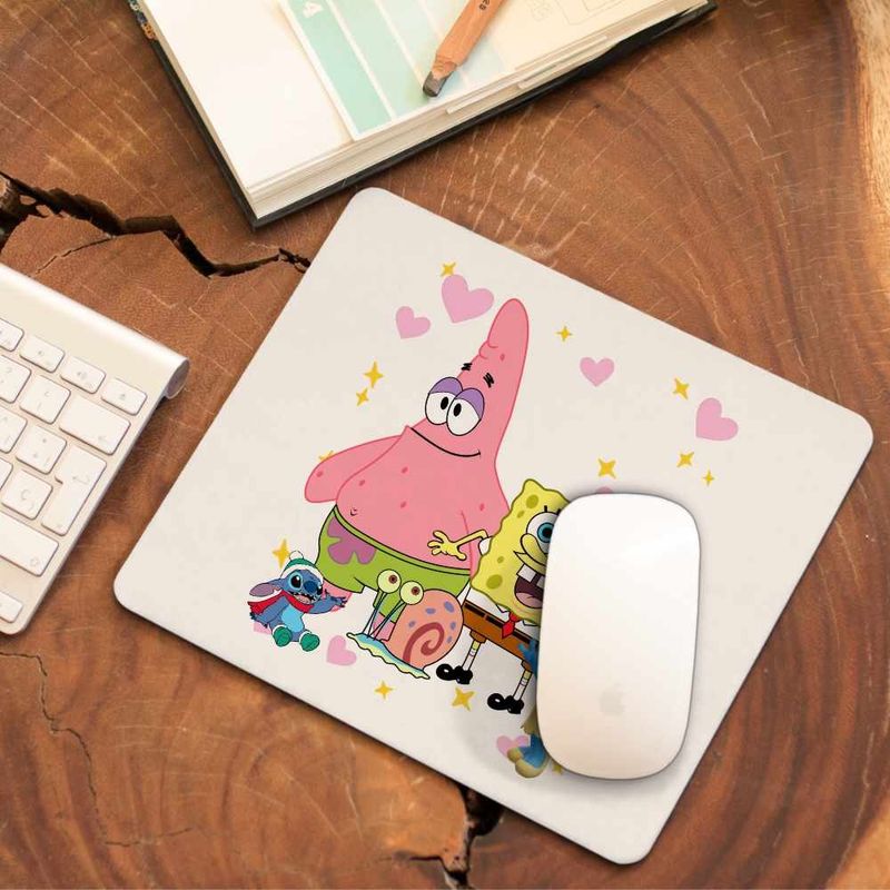 PC, gaming si accesorii - Periferice PC - Mousepad - Mousepad Sponge Bob Patrick Gary Spongebob CoolTrend, 21x19cm - Infinity.ro