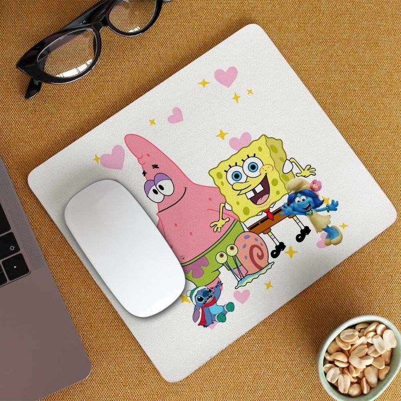 PC, gaming si accesorii - Periferice PC - Mousepad - Mousepad Sponge Bob Patrick Gary Spongebob CoolTrend, 21x19cm - Infinity.ro