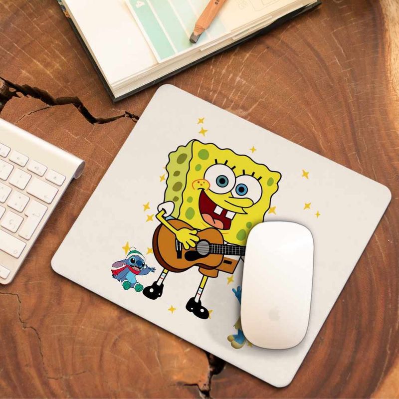 PC, gaming si accesorii - Periferice PC - Mousepad - Mousepad SpongeBob Desene Animate Chitara CoolTrend, 21x19cm - Infinity.ro