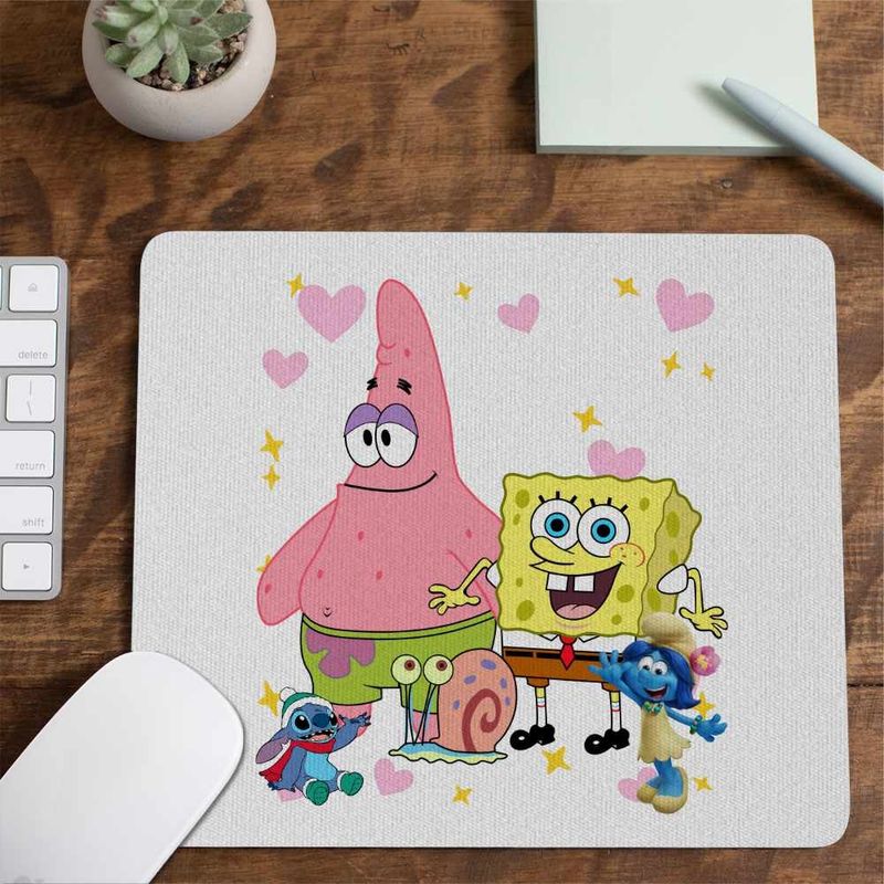 PC, gaming si accesorii - Periferice PC - Mousepad - Mousepad Sponge Bob Patrick Gary Spongebob CoolTrend, 21x19cm - Infinity.ro