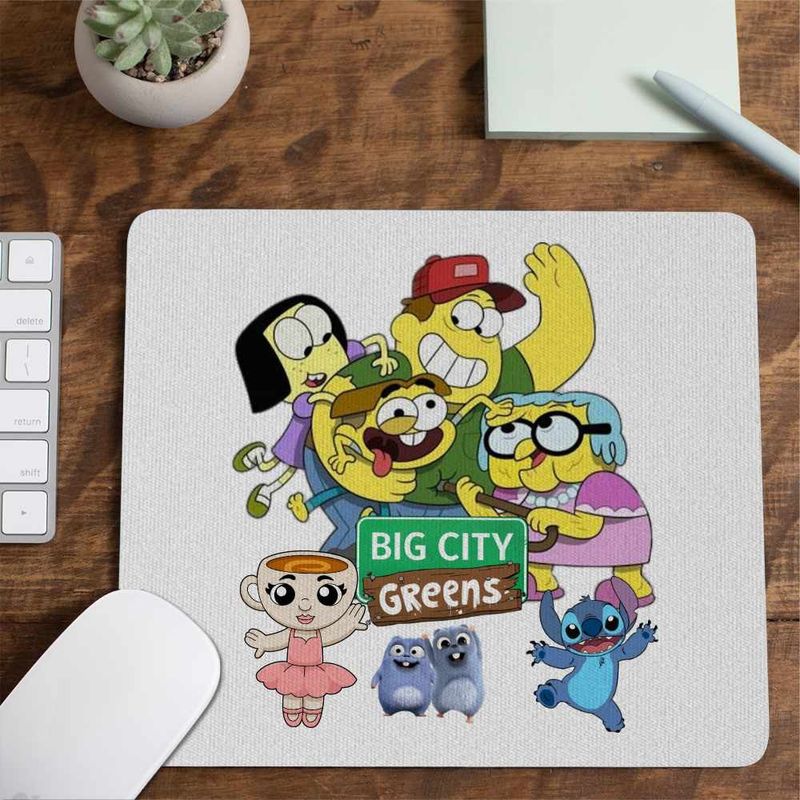 PC, gaming si accesorii - Periferice PC - Mousepad - Mousepad Familia Green la Oras Desene CoolTrend, 21x19cm - Infinity.ro