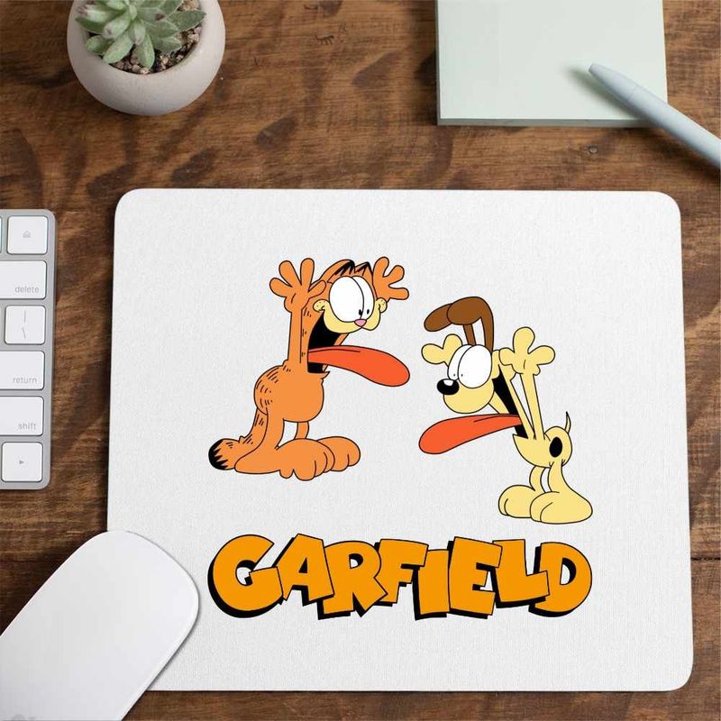 PC, gaming si accesorii - Periferice PC - Mousepad - Mousepad Garfield Odie Limba Pisica Catel Desene, CoolTrend, 21x19cm - Infinity.ro