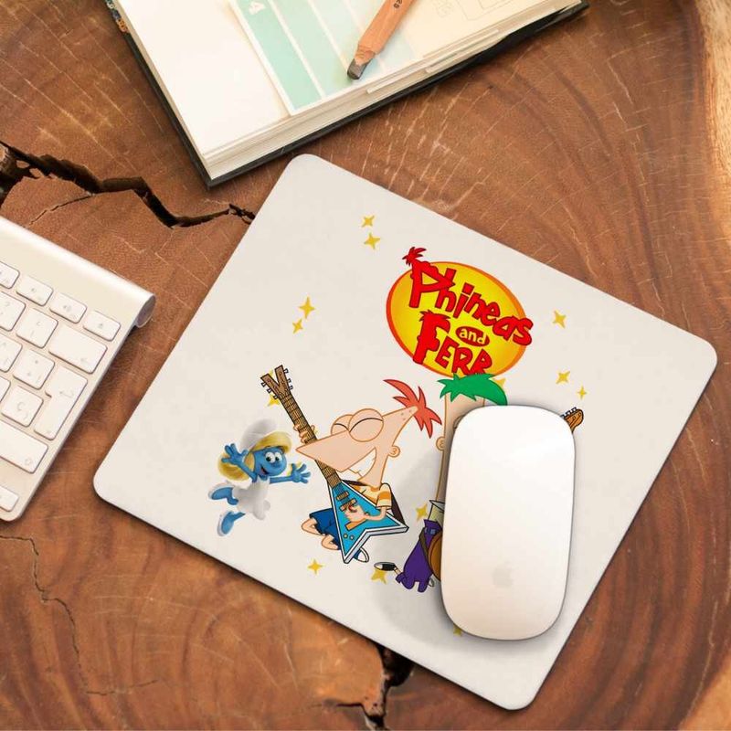 PC, gaming si accesorii - Periferice PC - Mousepad - Mousepad Phineas and Ferb Chitara Trupa CoolTrend, 21x19cm - Infinity.ro