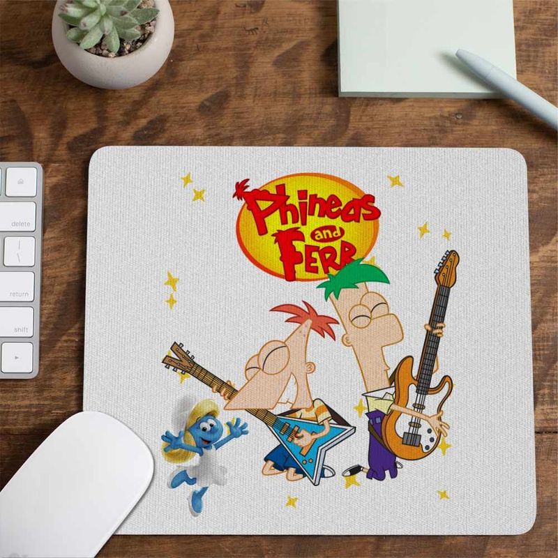 PC, gaming si accesorii - Periferice PC - Mousepad - Mousepad Phineas and Ferb Chitara Trupa CoolTrend, 21x19cm - Infinity.ro