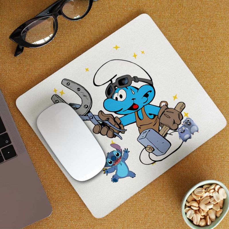 PC, gaming si accesorii - Periferice PC - Mousepad - Mousepad Strumfii Fierarul Potcovar Potcoava CoolTrend, 21x19cm - Infinity.ro