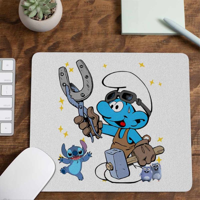 PC, gaming si accesorii - Periferice PC - Mousepad - Mousepad Strumfii Fierarul Potcovar Potcoava CoolTrend, 21x19cm - Infinity.ro