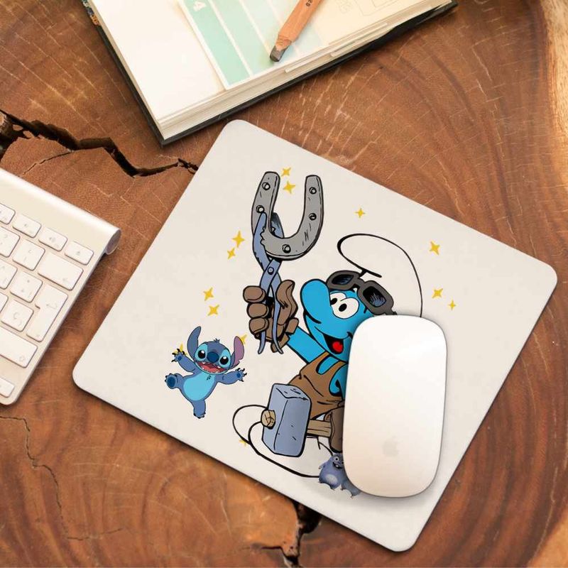 PC, gaming si accesorii - Periferice PC - Mousepad - Mousepad Strumfii Fierarul Potcovar Potcoava CoolTrend, 21x19cm - Infinity.ro