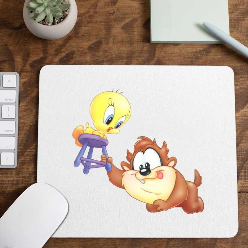 PC, gaming si accesorii - Periferice PC - Mousepad - Mousepad Taz Tweety Diavol Chibi Bebelusi, CoolTrend, 21x19cm - Infinity.ro