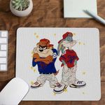 PC, gaming si accesorii - Periferice PC - Mousepad - Mousepad Bugs Bunny Rebel Rapper Hip Hop Taz CoolTrend, 21x19cm - Infinity.ro