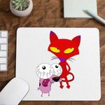 PC, gaming si accesorii - Periferice PC - Mousepad - Mousepad Catel Speriat Curaj Pisica Rosie Malefica, CoolTrend, 21x19cm - Infinity.ro