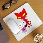 PC, gaming si accesorii - Periferice PC - Mousepad - Mousepad Catel Speriat Curaj Pisica Rosie Malefica, CoolTrend, 21x19cm - Infinity.ro