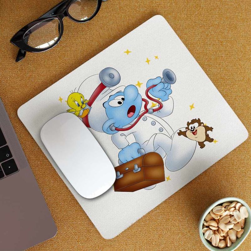 PC, gaming si accesorii - Periferice PC - Mousepad - Mousepad Doctorul Strumfii Urgenta Medic CoolTrend, 21x19cm - Infinity.ro