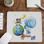 PC, gaming si accesorii - Periferice PC - Mousepad - Mousepad Strumfii Astronautul Spatiu CoolTrend, 21x19cm - Infinity.ro