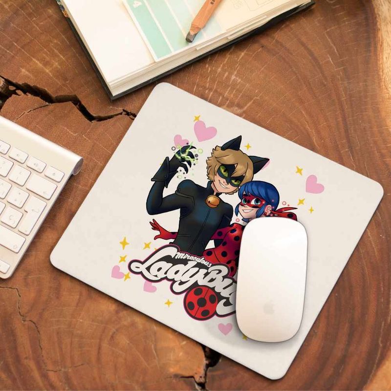 PC, gaming si accesorii - Periferice PC - Mousepad - Mousepad Desene Buburuza Motanul Noir Miraculos CoolTrend, 21x19cm - Infinity.ro