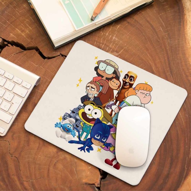 PC, gaming si accesorii - Periferice PC - Mousepad - Mousepad StuGo Tung Sahur Lemingi Bunica Green Maimuta George Eroi Pijama CoolTrend, 21x19cm - Infinity.ro