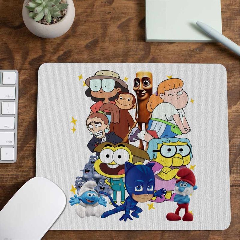 PC, gaming si accesorii - Periferice PC - Mousepad - Mousepad StuGo Tung Sahur Lemingi Bunica Green Maimuta George Eroi Pijama CoolTrend, 21x19cm - Infinity.ro