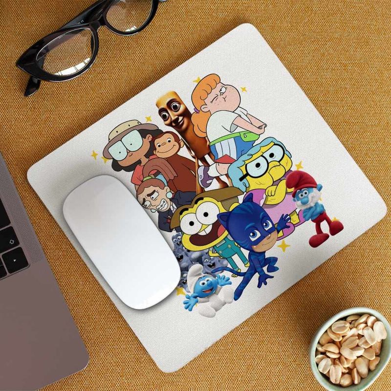 PC, gaming si accesorii - Periferice PC - Mousepad - Mousepad StuGo Tung Sahur Lemingi Bunica Green Maimuta George Eroi Pijama CoolTrend, 21x19cm - Infinity.ro