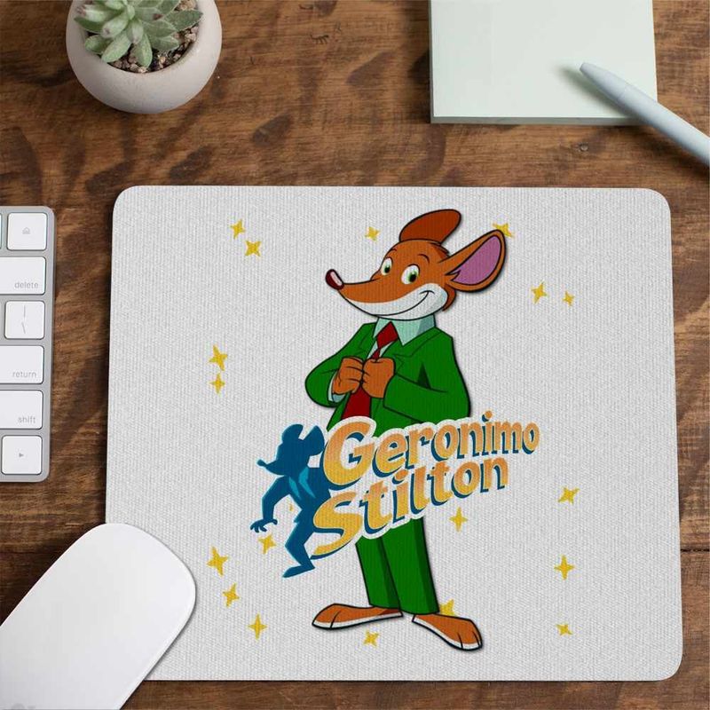 PC, gaming si accesorii - Periferice PC - Mousepad - Mousepad Geronimo Stilton Desene Animate Ziarist CoolTrend, 21x19cm - Infinity.ro