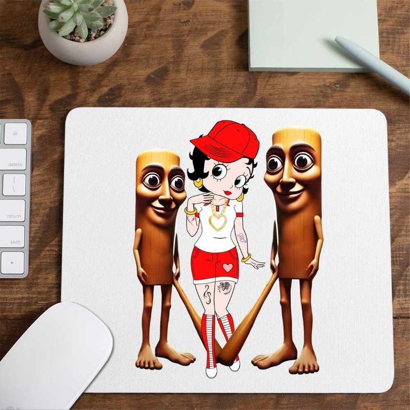 PC, gaming si accesorii - Periferice PC - Mousepad - Mousepad Betty Boop Tung Sahur Italian Brainrot, CoolTrend, 21x19cm - Infinity.ro