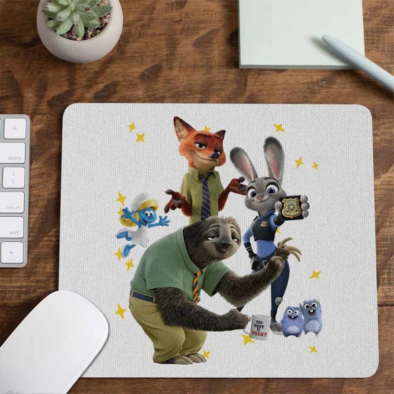PC, gaming si accesorii - Periferice PC - Mousepad - Mousepad Zootopia Judy Nick Flash CoolTrend, 21x19cm - Infinity.ro