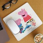 PC, gaming si accesorii - Periferice PC - Mousepad - Mousepad Purcelusa Peppa si George Pepa CoolTrend, 21x19cm - Infinity.ro