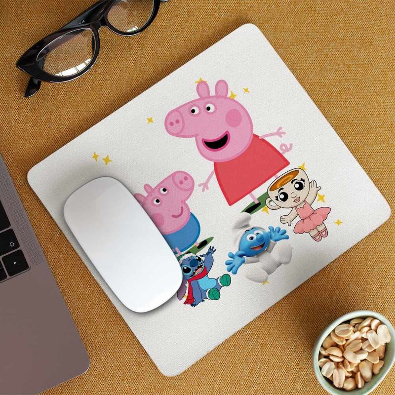 PC, gaming si accesorii - Periferice PC - Mousepad - Mousepad Purcelusa Peppa si George Pepa CoolTrend, 21x19cm - Infinity.ro