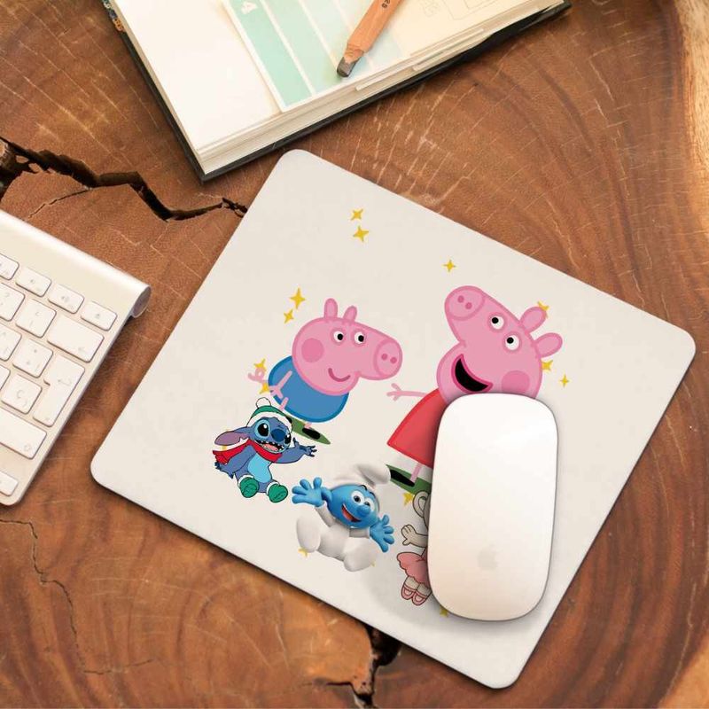 PC, gaming si accesorii - Periferice PC - Mousepad - Mousepad Purcelusa Peppa si George Pepa CoolTrend, 21x19cm - Infinity.ro