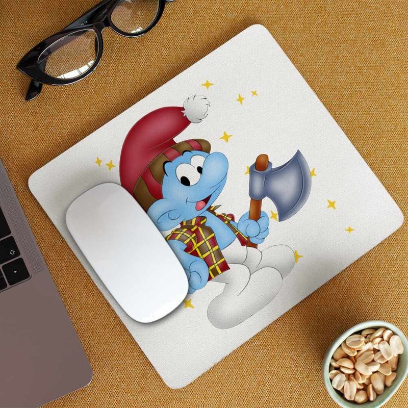 PC, gaming si accesorii - Periferice PC - Mousepad - Mousepad Strumf Padurarul CoolTrend, 21x19cm - Infinity.ro