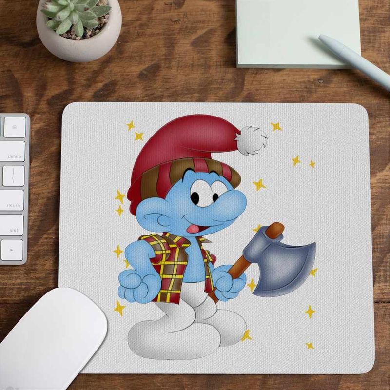 PC, gaming si accesorii - Periferice PC - Mousepad - Mousepad Strumf Padurarul CoolTrend, 21x19cm - Infinity.ro