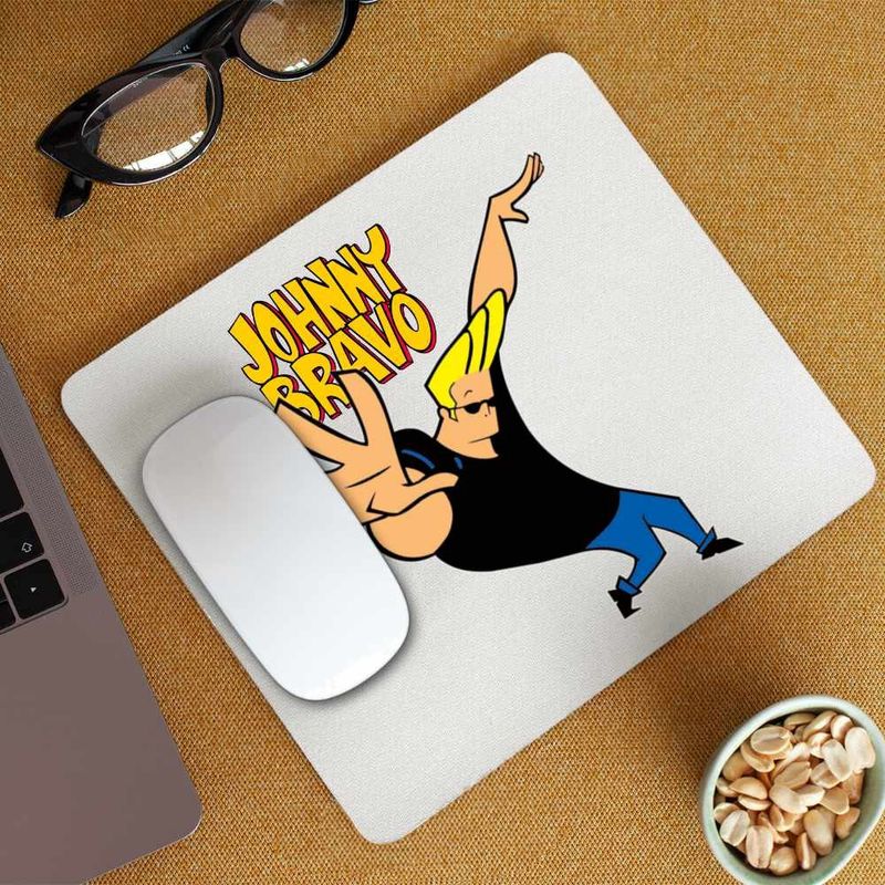 PC, gaming si accesorii - Periferice PC - Mousepad - Mousepad Johnny Bravo Desene Cartoon Network, CoolTrend, 21x19cm - Infinity.ro