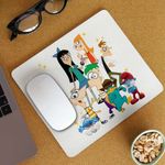 PC, gaming si accesorii - Periferice PC - Mousepad - Mousepad Phinead Ferb Toata Trupa Desen Animat CoolTrend, 21x19cm - Infinity.ro