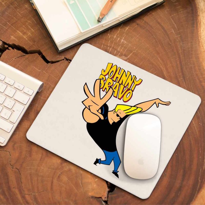 PC, gaming si accesorii - Periferice PC - Mousepad - Mousepad Johnny Bravo Desene Cartoon Network, CoolTrend, 21x19cm - Infinity.ro