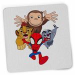 PC, gaming si accesorii - Periferice PC - Mousepad - Mousepad Curiosul George Garda Felina Zion Spidey CoolTrend, 21x19cm - Infinity.ro