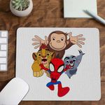 PC, gaming si accesorii - Periferice PC - Mousepad - Mousepad Curiosul George Garda Felina Zion Spidey CoolTrend, 21x19cm - Infinity.ro