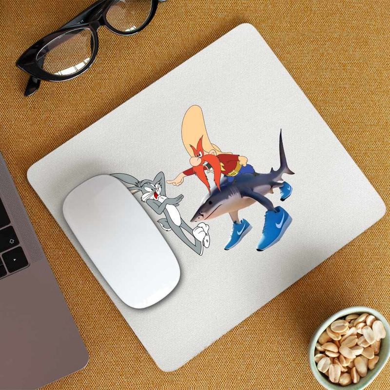 PC, gaming si accesorii - Periferice PC - Mousepad - Mousepad Yosemite Sam Tralalero Tralala Rechin, CoolTrend, 21x19cm - Infinity.ro