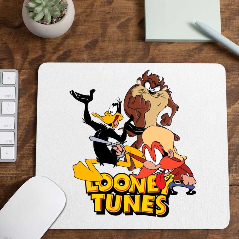 PC, gaming si accesorii - Periferice PC - Mousepad - Mousepad Daffy Duck Tasmanian Devil Taz Yosemite Sam, CoolTrend, 21x19cm - Infinity.ro