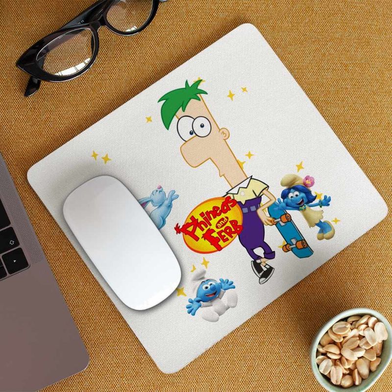 PC, gaming si accesorii - Periferice PC - Mousepad - Mousepad Phineas si Ferb Skateboard CoolTrend, 21x19cm - Infinity.ro