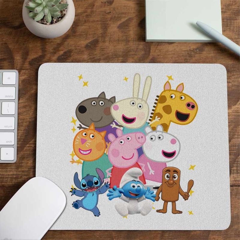 PC, gaming si accesorii - Periferice PC - Mousepad - Mousepad Purcelusa Peppa Pig Prieteni Pepa CoolTrend, 21x19cm - Infinity.ro