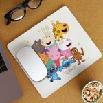 PC, gaming si accesorii - Periferice PC - Mousepad - Mousepad Purcelusa Peppa Pig Prieteni Pepa CoolTrend, 21x19cm - Infinity.ro