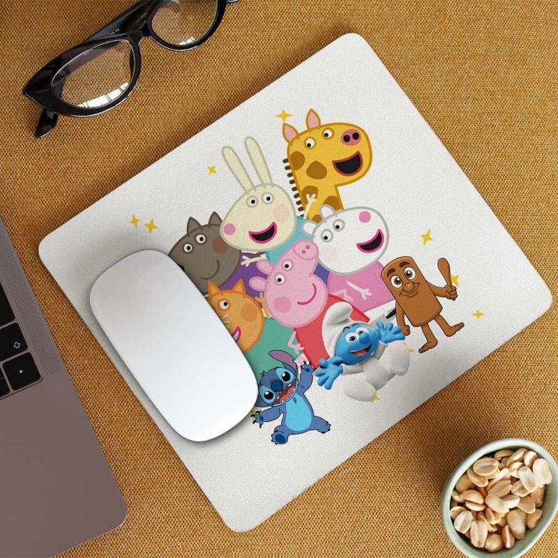 PC, gaming si accesorii - Periferice PC - Mousepad - Mousepad Purcelusa Peppa Pig Prieteni Pepa CoolTrend, 21x19cm - Infinity.ro