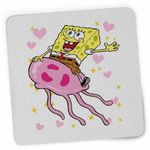 PC, gaming si accesorii - Periferice PC - Mousepad - Mousepad Spongebob Pantaloni Patrati Calare Meduza CoolTrend, 21x19cm - Infinity.ro