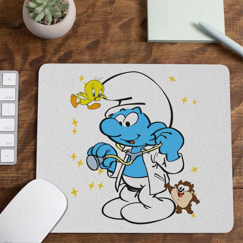 PC, gaming si accesorii - Periferice PC - Mousepad - Mousepad Strumfii Doctor Medic CoolTrend, 21x19cm - Infinity.ro
