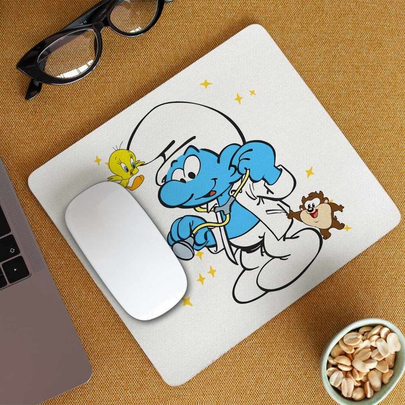 PC, gaming si accesorii - Periferice PC - Mousepad - Mousepad Strumfii Doctor Medic CoolTrend, 21x19cm - Infinity.ro
