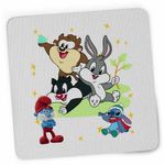 PC, gaming si accesorii - Periferice PC - Mousepad - Mousepad Bugs Bunny Diavol Tasmanian Daffy Duck Bebelusi Taz CoolTrend, 21x19cm - Infinity.ro