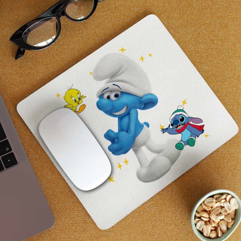 PC, gaming si accesorii - Periferice PC - Mousepad - Mousepad Strumfii Rusinosul Sfiosul CoolTrend, 21x19cm - Infinity.ro