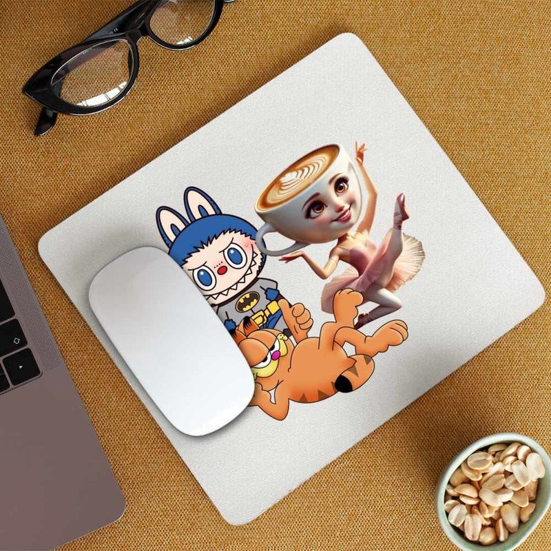 PC, gaming si accesorii - Periferice PC - Mousepad - Mousepad Garfield Labubu Balerina Capucina, CoolTrend, 21x19cm - Infinity.ro