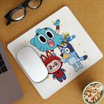 PC, gaming si accesorii - Periferice PC - Mousepad - Mousepad Gumball Bluey Labubu CoolTrend, 21x19cm - Infinity.ro
