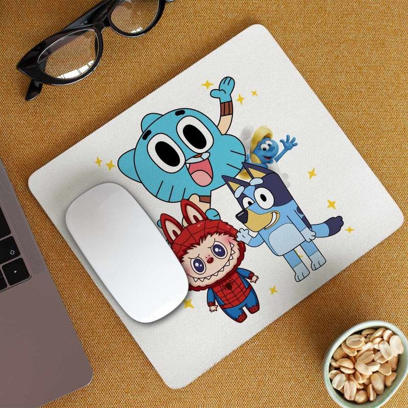 PC, gaming si accesorii - Periferice PC - Mousepad - Mousepad Gumball Bluey Labubu CoolTrend, 21x19cm - Infinity.ro